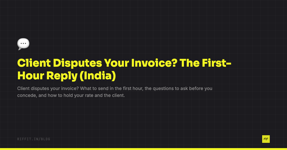 What to Do When a Client Disputes Your Invoice | Riffit Blog