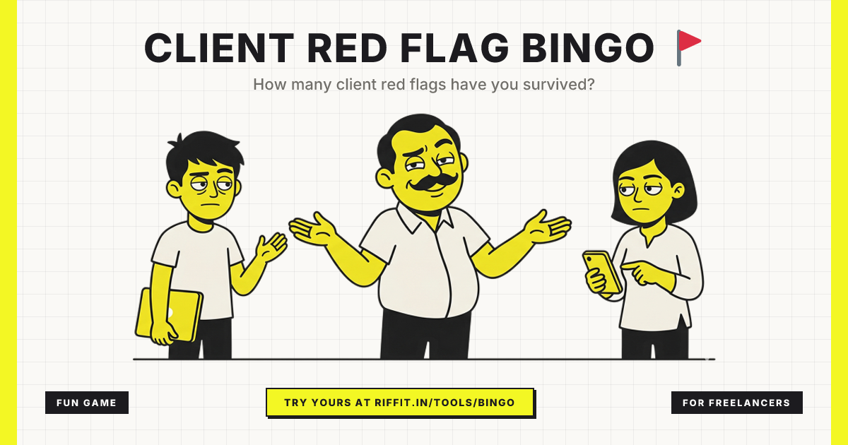 Client Red Flag Bingo: How many client red flags have you survived?